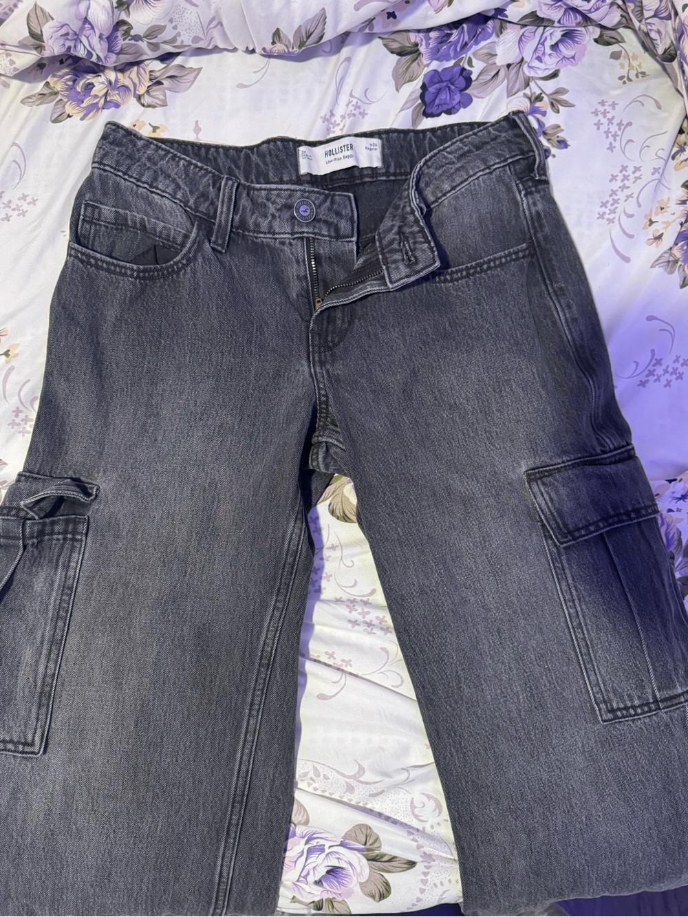 Hollister Black Cargo Jeans